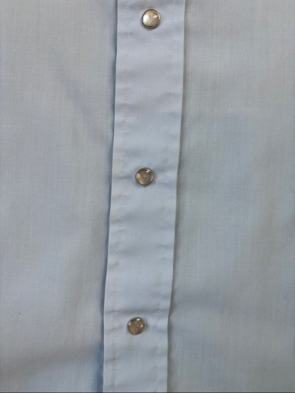 Chute#1 Vintage Light Blue Embroidered Western-Style Men's Button-Down Shirt - Picture 7 of 10